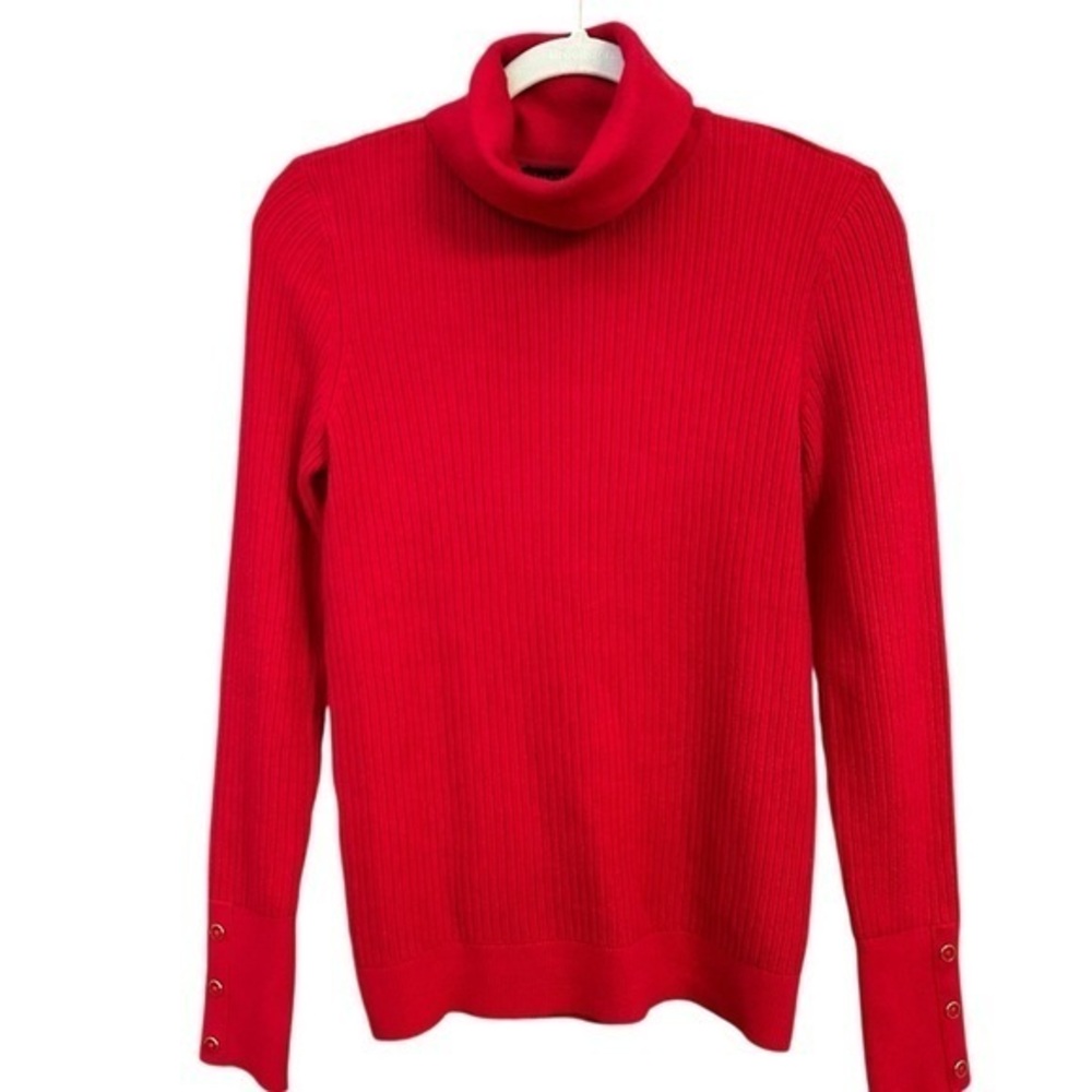 NWOT Like NewTalbots Red Turtleneck Sweater, Large